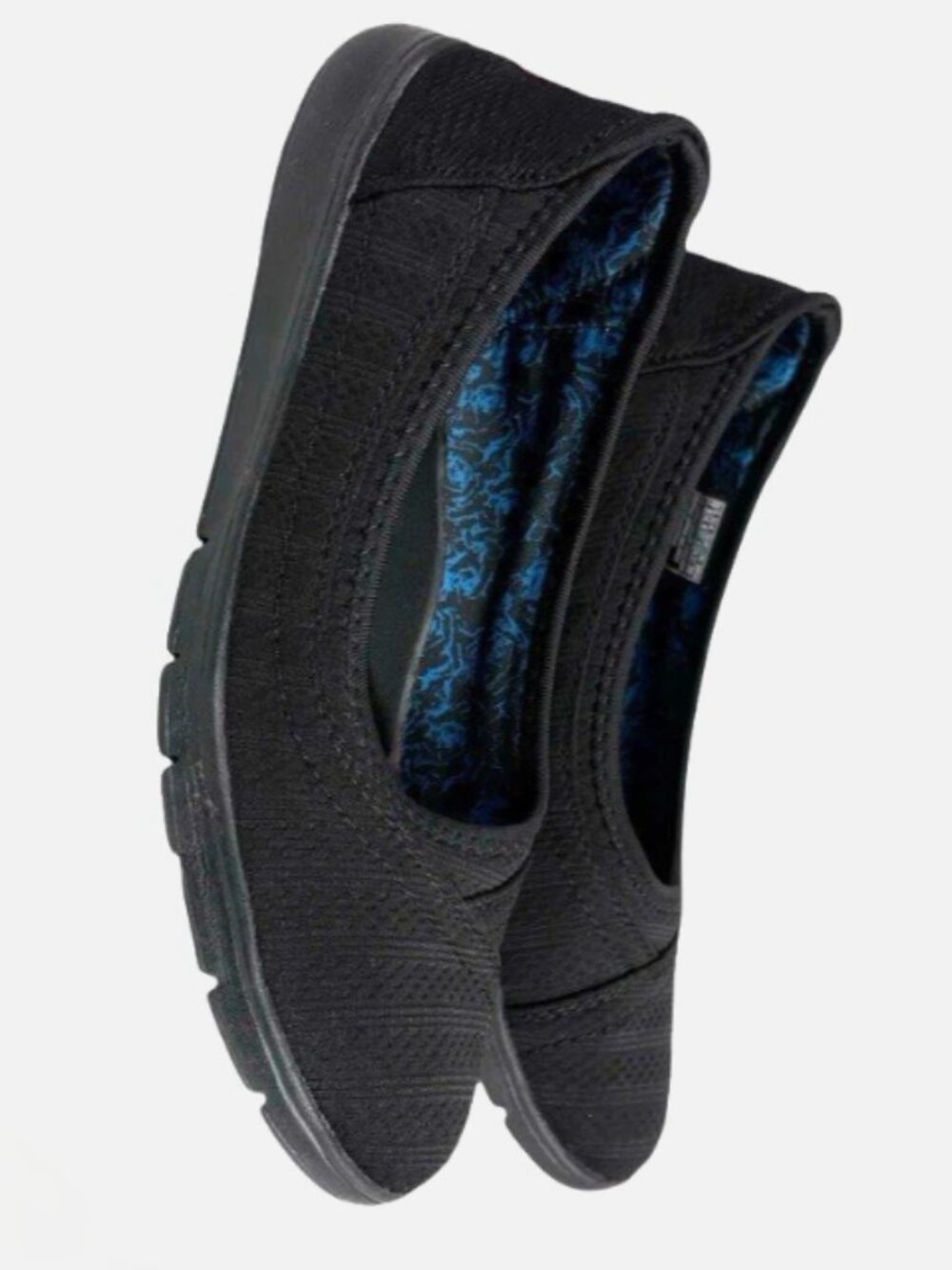 Bobs Skechers Stretch Fit Memory Foam Shoes Black Slip-On Discontinued Size 7.5
